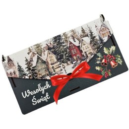 Pudełko na pieniądze świąteczne koperta prezent na mikołajki Boże Narodzenie - DOMKI ŚLIZGAWKA