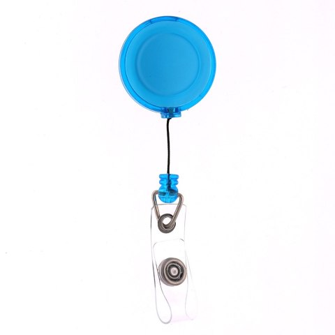 Samonawijający się plastikowy uchwyt na karty, przywieszki i karnety narciarskie. 4569