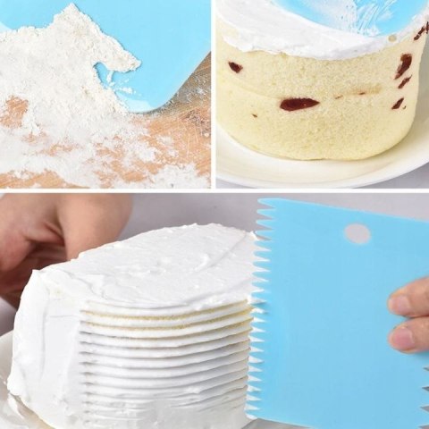 Szpatułka łopatka do tortu nóż do dekoracji ciast dekorator 3szt.