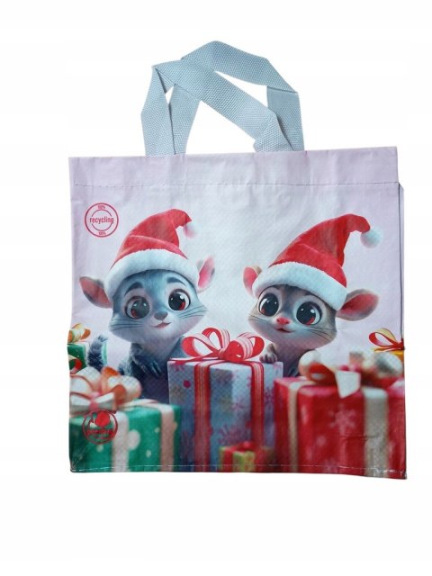 Torba PP 26 x 26 x 10cm BOŻE NARODZENIE MYSZKI