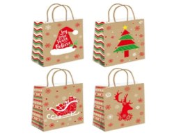 Torebka prezentowa 12szt. BOŻE NARODZENIE 16X22CM