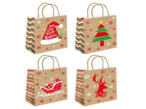 Torebka prezentowa 12szt. BOŻE NARODZENIE 16X22CM