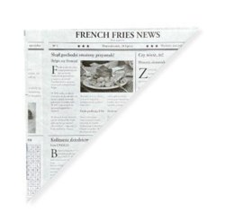 Torebki Rożek na frytki GAZETA 180x180mm 200szt. folia 200gram 05-09