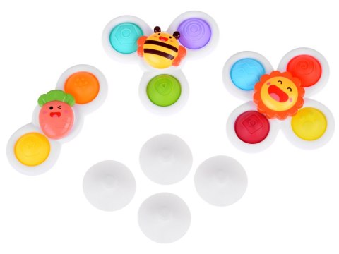 Zabawka sensoryczna Fidget Spinner z przyssawką 3 szt ZA5340