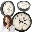 Zegar ścienny okrągły retro zegarek na ścianę stylowy kuchenny 20cm V2
