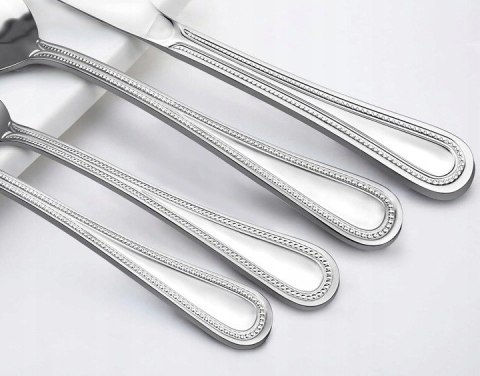 Zestaw sztućców dla 4 osób stołowe obiadowe kpl.16el srebrne V3