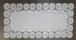 Bieżnik obrus koronkowy pvc 40 x 84 cm biały