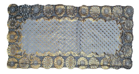 Bieżnik obrus koronkowy pvc 40 x 84 cm złoty