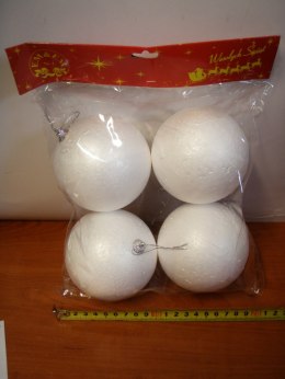 Bombki styropianowe KULE 10cm 4szt. TG34724