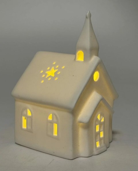 Dekoracja ceramiczna domek 10 x 8 x 15 cm BOŻE NARODZENIE