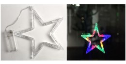 Dekoracja led świecąca 19 x 18cm GWIAZDA multikolor MCI-2508M