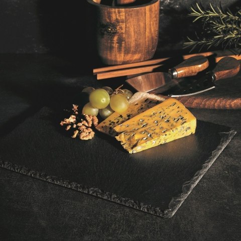 Deska kamienna do serwowania przekąsek łupkowa Starke Pro 30 x 25 cm prostokątna