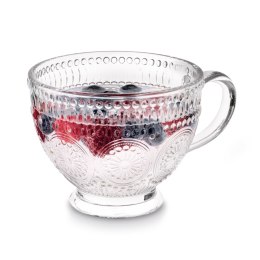 Duża filiżanka szklana do kawy i herbaty Laura 400 ml