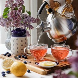 Duża filiżanka szklana do kawy i herbaty Laura 400 ml