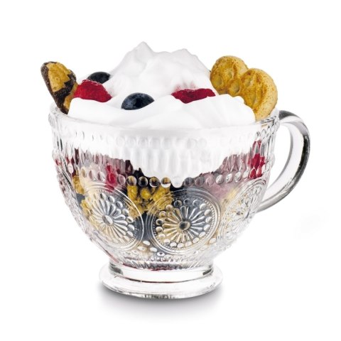 Duża filiżanka szklana do kawy i herbaty Laura 400 ml