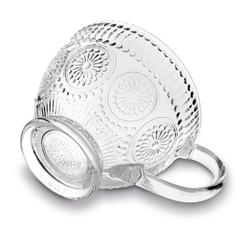 Duża filiżanka szklana do kawy i herbaty Laura 400 ml