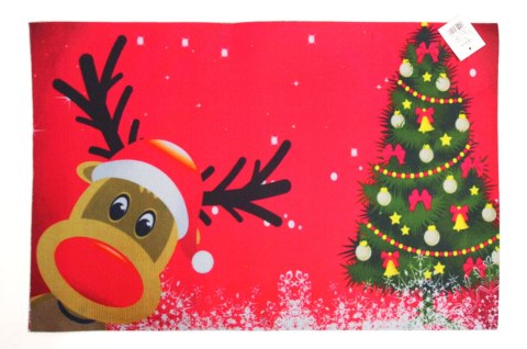 Dywan dywanik świąteczny 60 x 40 cm RENIFER CHOINKA MXW-2501