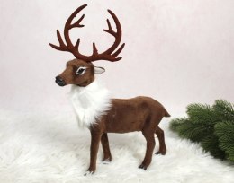 Figurka renifer jeleń ciemnobrązowy 30 x 24cm MCD-2506