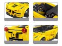 Klocki techniczne sportowe auto ŻÓŁTE 143-elementy + naklejki ZA5742