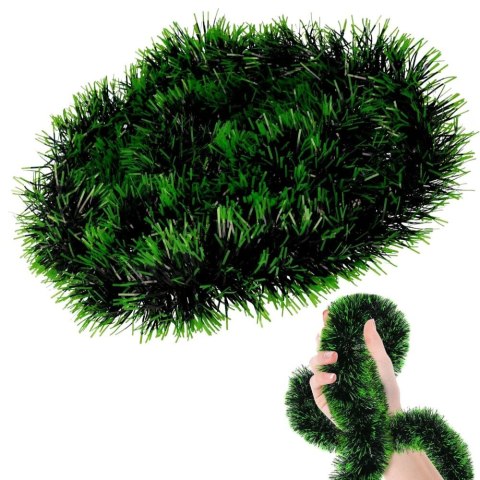 Łańcuch na choinkę choinkowy dekoracja gruby girlanda choinkowa 8cm x 2m ZIELONY