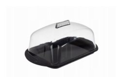 Maselniczka na masło osełkowe czarna 18 x 11 cm