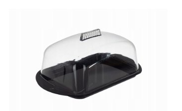 Maselniczka na masło osełkowe czarna 18 x 11 cm