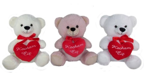 Miś pluszowy z sercem 35cm KOCHAM CIĘ M3671