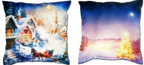 Poduszka świąteczna 35x35cm mix kol.