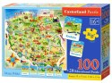 Puzzle 128el. MAPA POLSKI quiz E-142