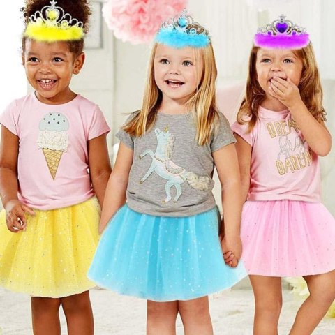 Spódniczka tiulowa brokatowa dla dziewczynek z tiulu tutu błyszcząca dł.30cm PID0010