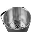 Stalowy pojemnik z uchwytem wiaderko do lodu ze szczypcami Konighoffer Oris 2,8 l czarne