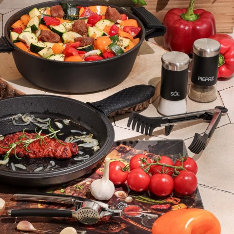 Szczypce kuchenne silikonowe grzebieniowe 25,5 cm