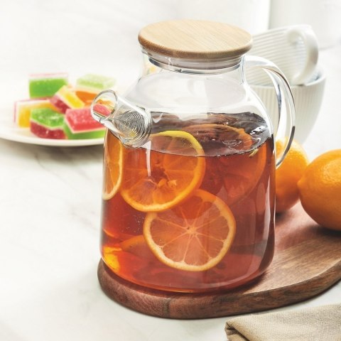 Szklany borokrzemowy dzbanek ze sprężynką na gorące i zimne napoje 1,8l NEXO