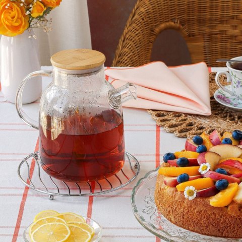 Szklany borokrzemowy dzbanek ze sprężynką na gorące i zimne napoje 1,8l NEXO