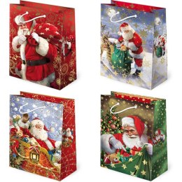 Torebki ozdobne 10szt. T-2L set S-43 Mikołaj realistyczny 22,5 x 31,5 x 10,8cm