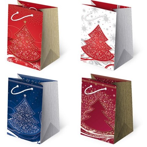 Torebki ozdobne 10szt. T-5L set S-34 Elegant trees 10 x 16 x 6cm