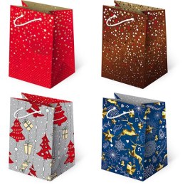 Torebki ozdobne 10szt T-5L set S-36 Święta grafika 10 x 16 x 6 cm