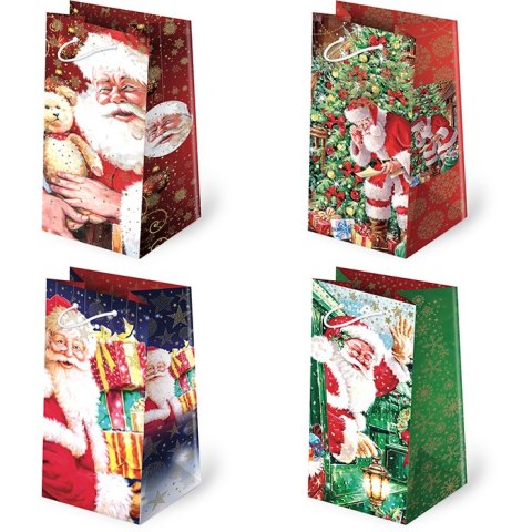 Torebki ozdobne 10szt. T-7L set S-39 Mikołaj Klasyczny 16,5 x 15,5 x 7cm