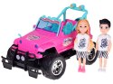 Zdalnie sterowane różowe auto dla lalek + chłopiec i dziewczynka RC0734