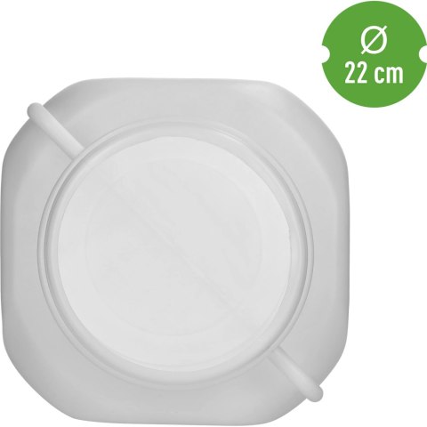 Beczka kwadratowa na 50l biała z uchwytami 360450