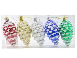 Bombka szyszka zawieszka 5szt TG74296-2