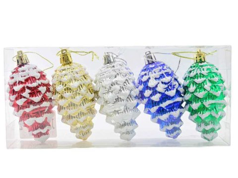 Bombka szyszka zawieszka 5szt TG74296-2