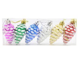 Bombka zawieszka 6szt. szyszka TG74291-2