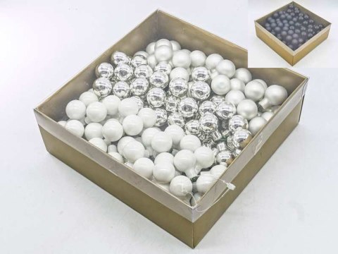 Bombki szklane z drucikiem 12szt. CZARNE TG76253-8