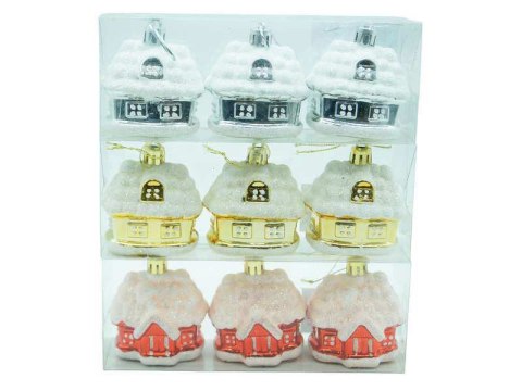 Bombki zawieszki 3szt DOMKI TG57144-MIX