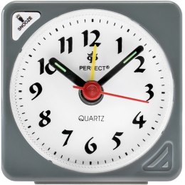 Budzik kwarcowy perfect kostka RE SZARY PF RE03