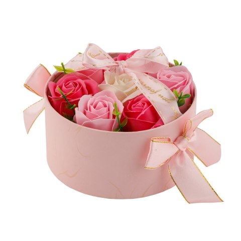 Bukiet kwiatów mydlanych w pudełku flowerbox mały B-2938