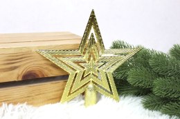 Czubek choinkowy plastikowy GWIAZDA 14 x 14 cm XDO-50519