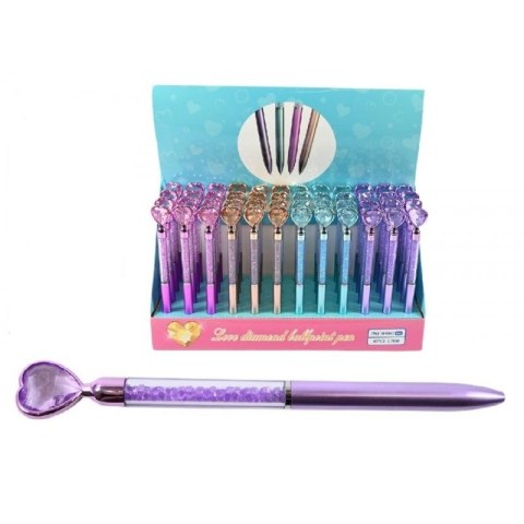 Długopis 48szt. DIAMENT SERCE