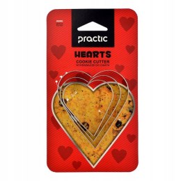 Foremki wykrawacze do ciastek 3szt.- Serca